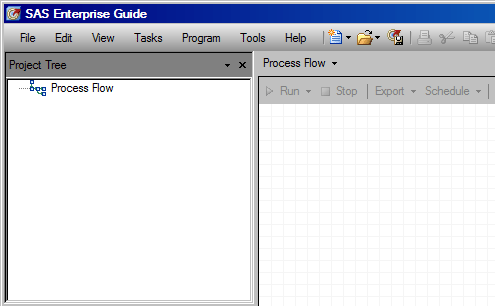 Project Explorer and Process Flow for new project
