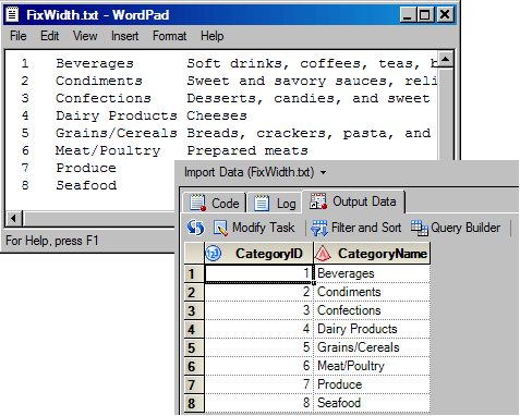 FixWidth text file and SAS data set