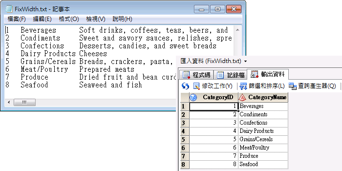 FixWidth 文字檔與 SAS 資料集