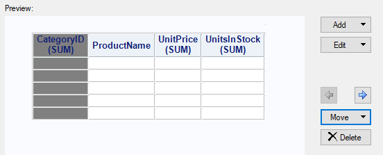 List Report columns after rearranging