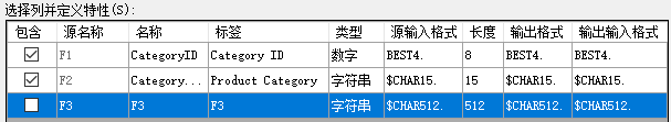 清除“Description”列的“Inc”列