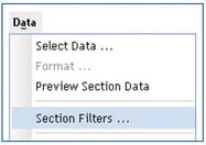 Selecting Data and Section Filters