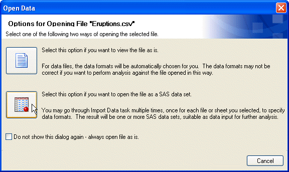 Open Data Screen Shot
