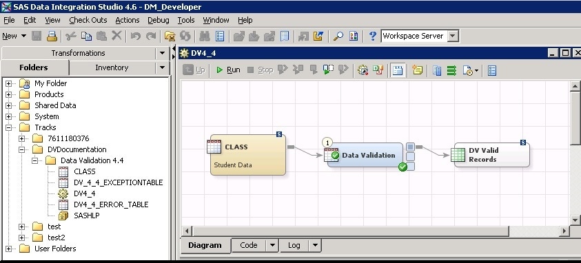 53323 - Accessing SAS® Data Integration Studio  Data Validation Error  and Exception tables after you import a job into SAS® Data Integration  Studio 4