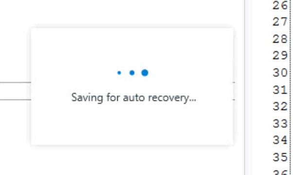 Saving for Auto Recovery
