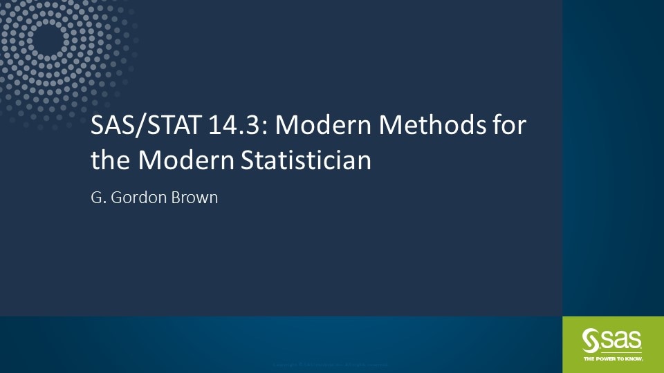 What's New in SAS/STAT 14.3
