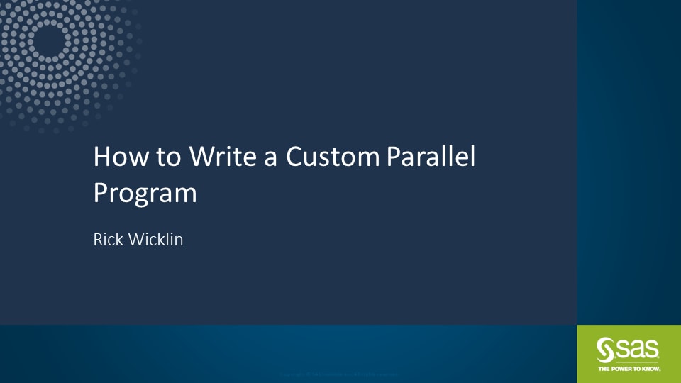 How to Write a Custom Parallel Program