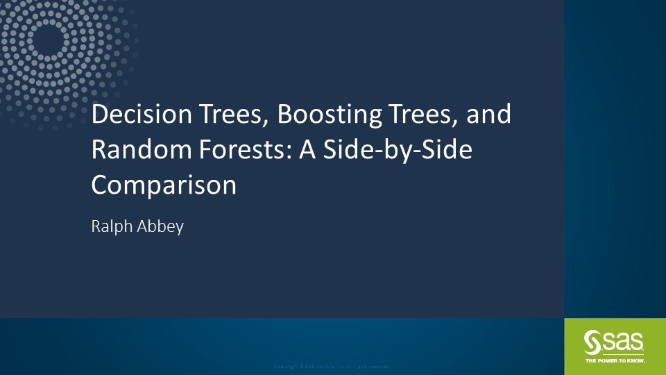 Decision Trees, Boosting Trees, and Random Forests: A Side-by-Side Comparison