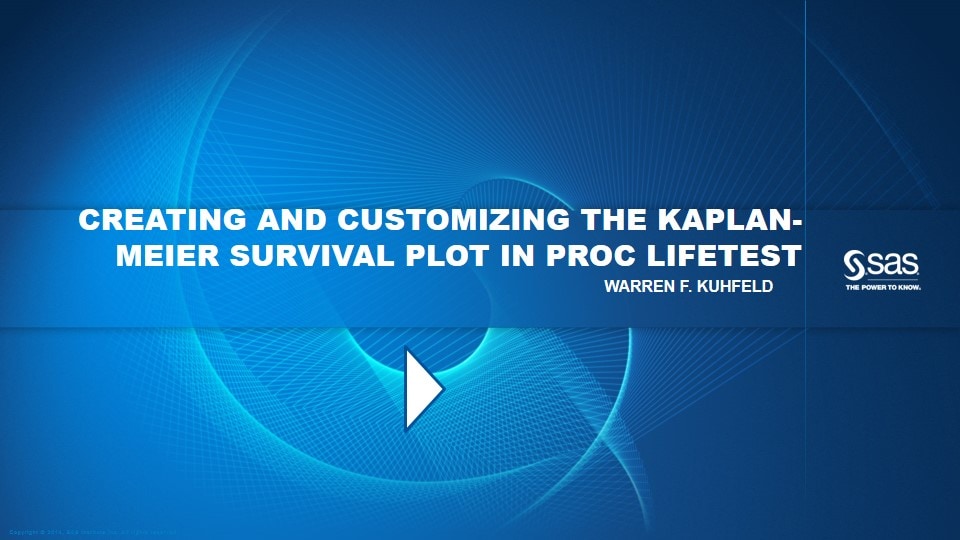 Creating and Customizing the Kaplan-Meier Survival Plot in PROC LIFETEST