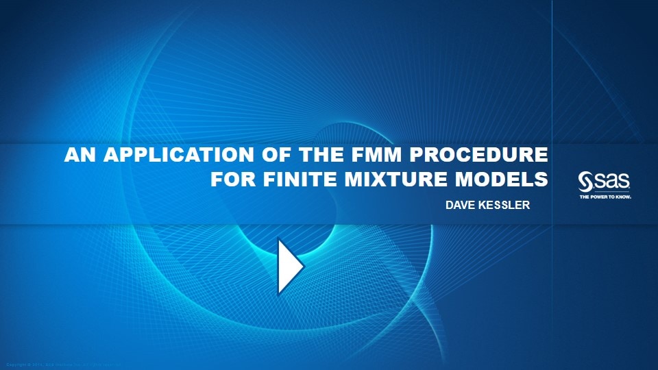 An Application of the FMM Procedure for Finite Mixture Models
