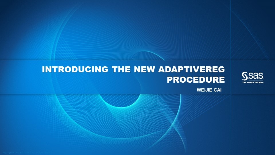 Introducing the New ADAPTIVEREG Procedure