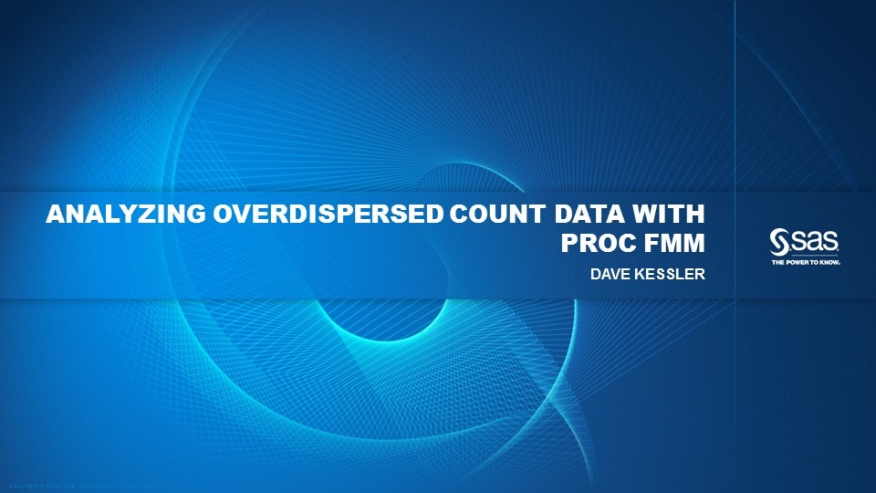 Analyzing Overdispersed Count Data with PROC FMM