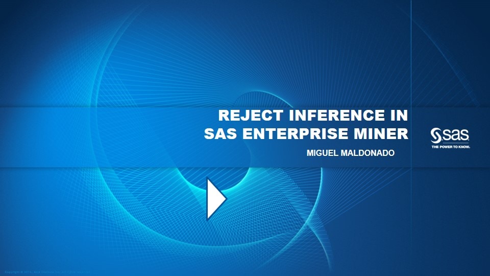 Reject Inference in SAS Enterprise Miner