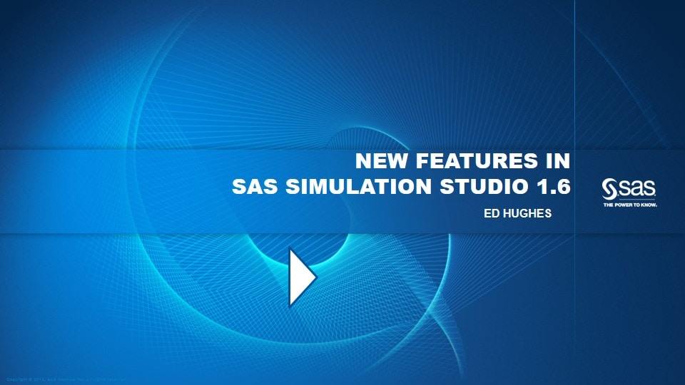 New Features in SAS Simulation Studio 1.6