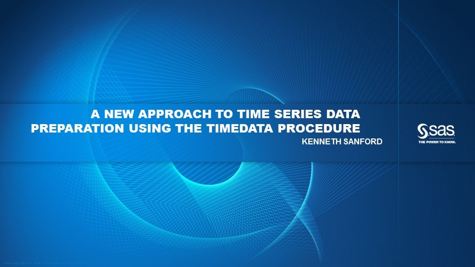 A New Approach To Time Series Data Preparation using the TIMEDATA Procedure