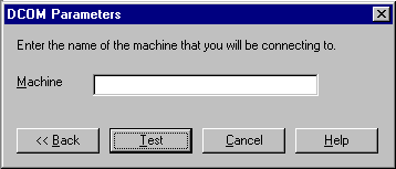DCOM Parameters window