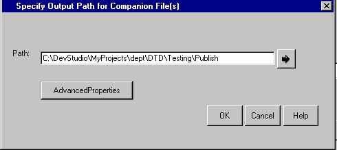 Specify Output Path for Companion File(s) Window