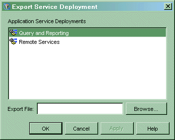 Screen showing Export Window