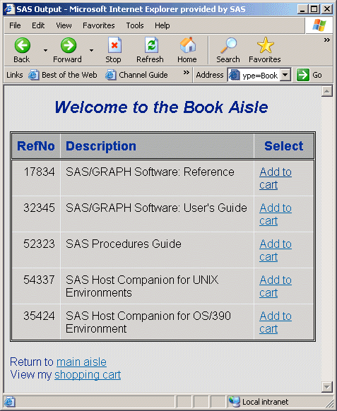 Book Aisle Page