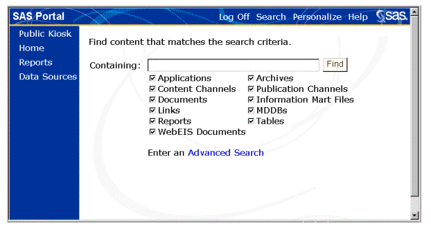 Search window