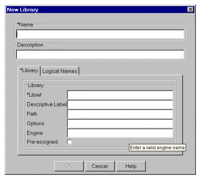 IT Administrator; New Library window