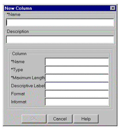 IT Administrator; New Column window